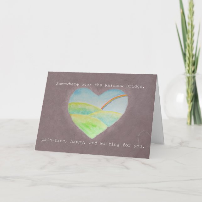 Rainbow Bridge Pet Loss Sympathy Card (Front)