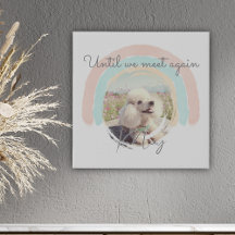 Rainbow Bridge Pet Memorial – Custom Photo & Name
