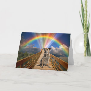 Rainbow Bridge Pet Memorial Loss Customize  Card