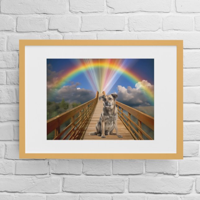 Rainbow Bridge Pet Memorial Loss Customize  Poster (Creator Uploaded)