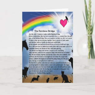 Rainbow Bridge Poem Card