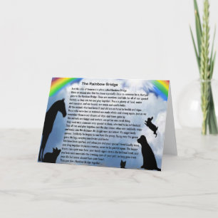 Rainbow Bridge Poem Card