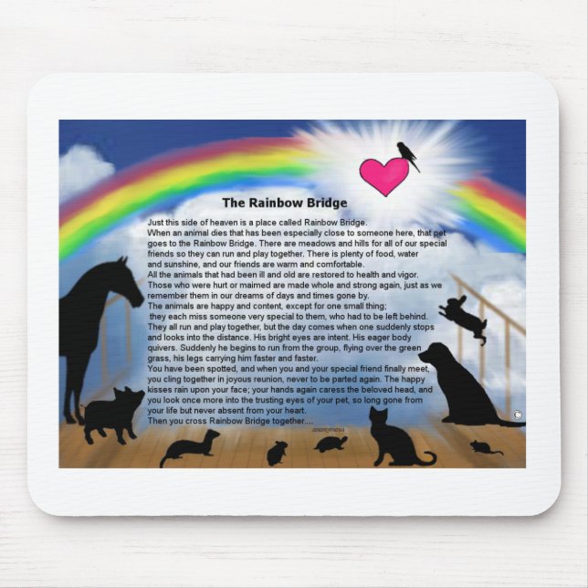 Rainbow Bridge Poem Mouse Pad (Front)