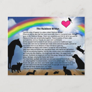 Rainbow Bridge Poem Postcards Zazzle Ca
