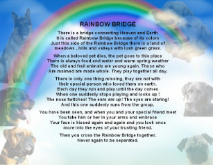 Rainbow Bridge Poem Gifts On Zazzle Ca