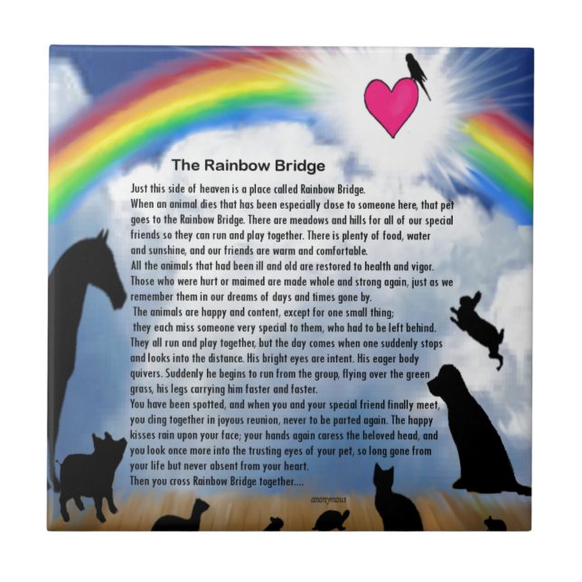 Rainbow Bridge Poem Tile (Front)