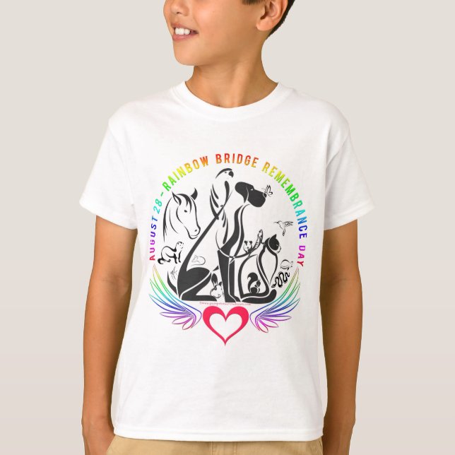 Rainbow Bridge Remembrance - Kids T-Shirt  (Front)