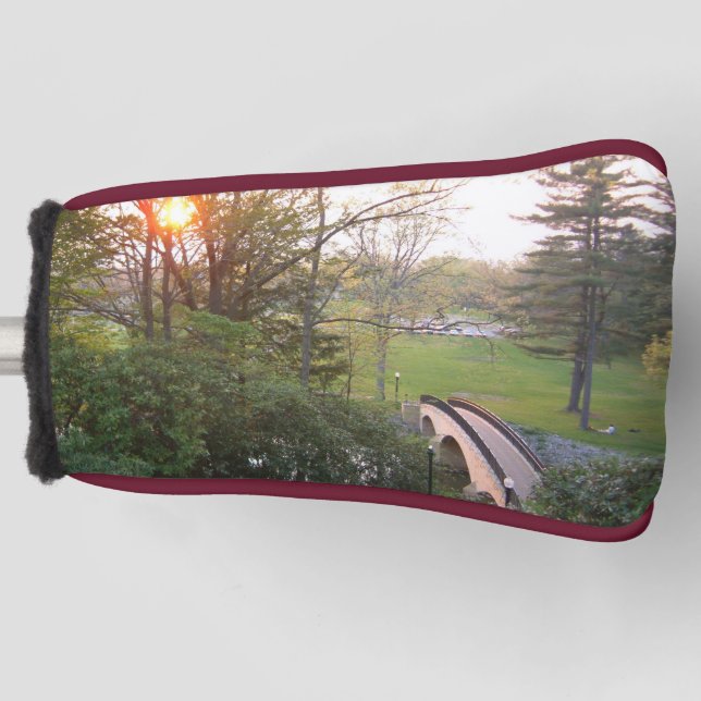 Rainbow Bridge Sunset at Grove City College Golf Head Cover (Front)