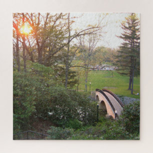 Rainbow Bridge Sunset at Grove City College Jigsaw Puzzle