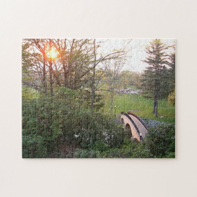 Rainbow Bridge Sunset at Grove City College Jigsaw Puzzle (Horizontal)