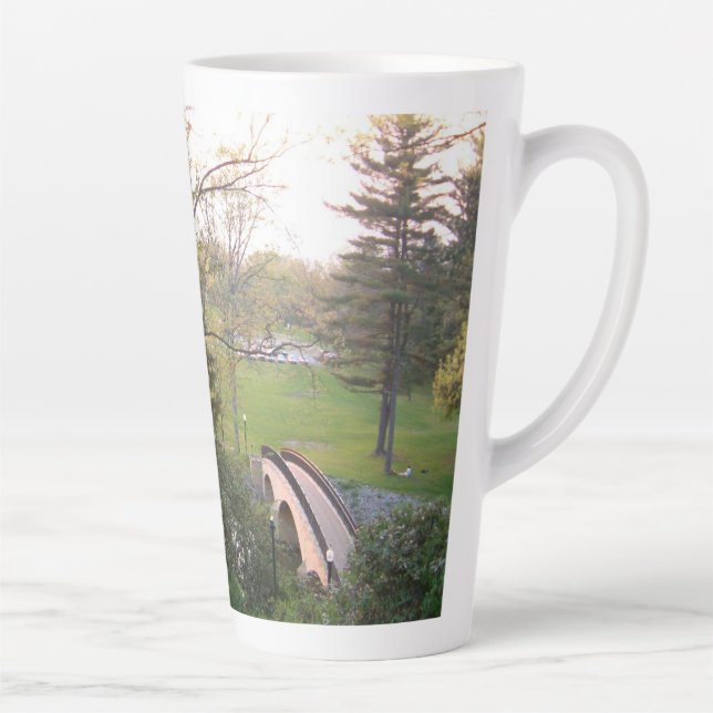 Rainbow Bridge Sunset at Grove City College Latte Mug (Right)