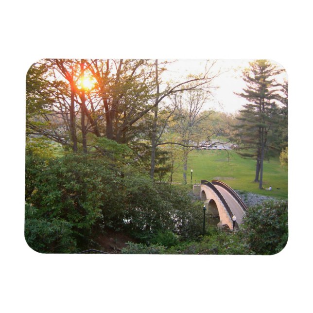 Rainbow Bridge Sunset at Grove City College Magnet (Horizontal)