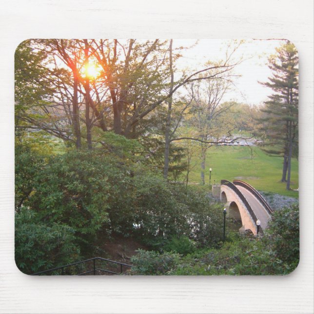 Rainbow Bridge Sunset at Grove City College Mouse Pad (Front)