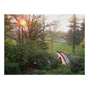 Rainbow Bridge Sunset at Grove City College Poster