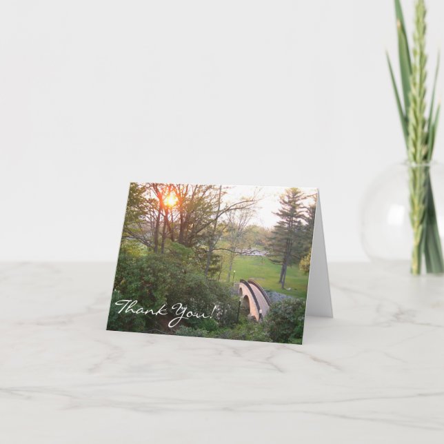 Rainbow Bridge Sunset at Grove City College Thank You Card (Front)