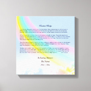 Rainbow Bridge Sympathy Wrapped Canvas, MALE Pet Canvas Print
