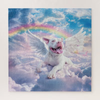 Rainbow Bridge, White Dog in Heaven 