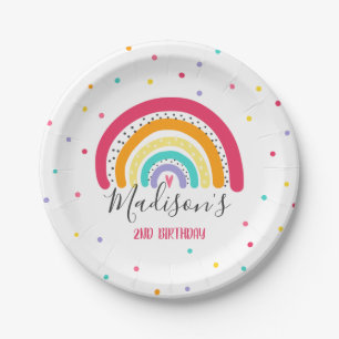 Rainbow Bright Birthday Party Tableware Decoration Paper Plate