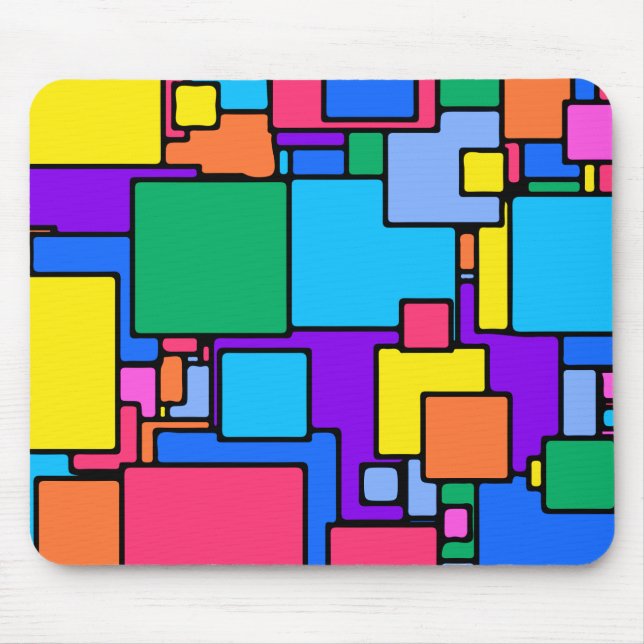 Rainbow Bright Boxes Mouse Pad (Front)