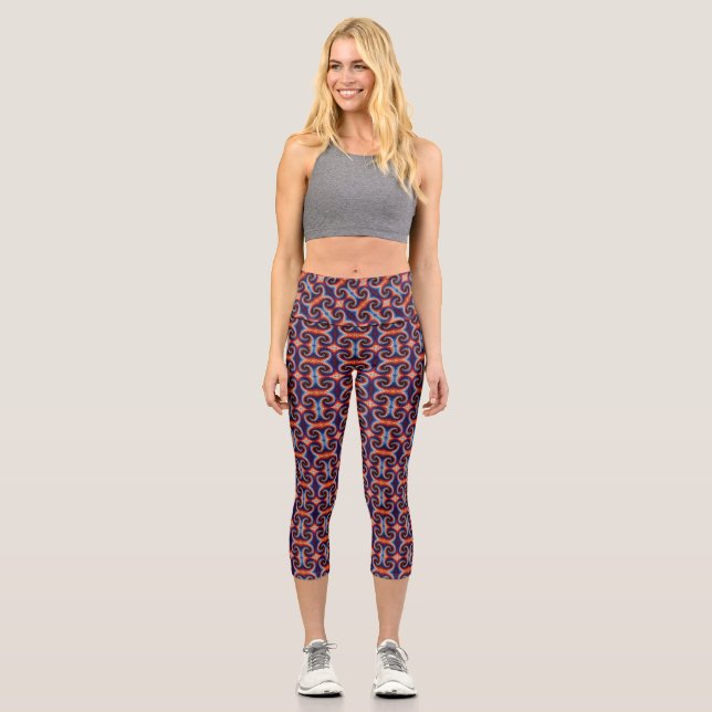 rainbow bright  capri leggings (Front)