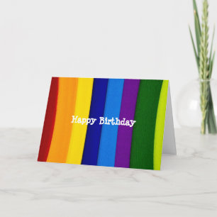 Rainbow bright stripes card