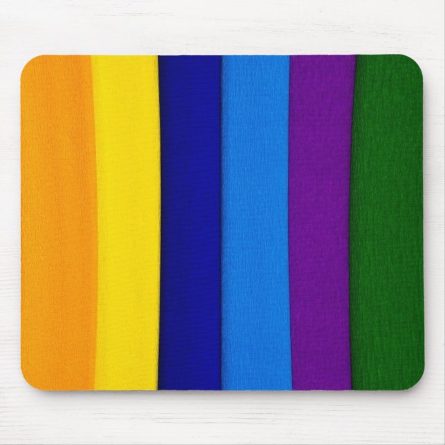 Rainbow bright stripes mouse pad (Front)