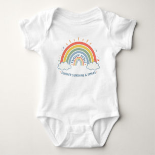 🌈 Rainbow Bright Summer Sunshine & Smiles Baby Bo Bodysuit