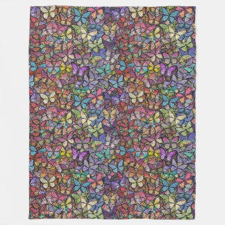 rainbow brite fantasy butterfly pattern fleece blanket