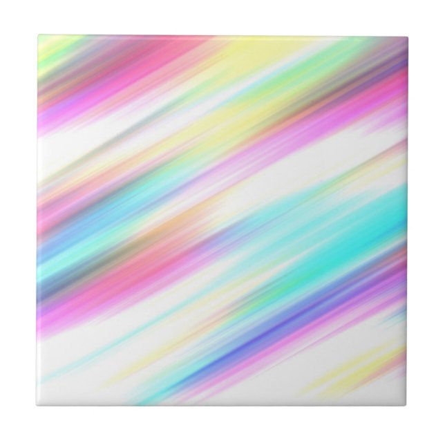 Rainbow Brush Strokes Tile (Front)