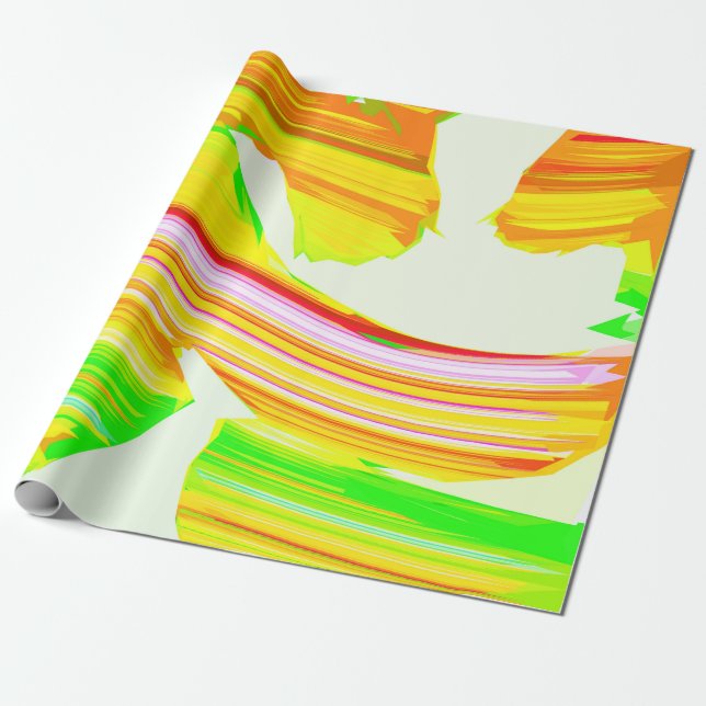 Rainbow brush wrapping paper (Unrolled)