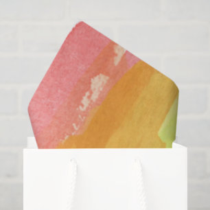 Rainbow Brushstrokes Colourful Artisan Watercolors Tissue Paper