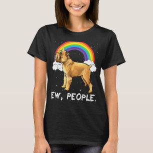 Rainbow Brussels Griffon Ew People Unicorn Dog T-Shirt