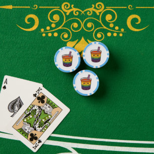 Rainbow Bubble Tea LGBTQ+ Pride Poker Chips