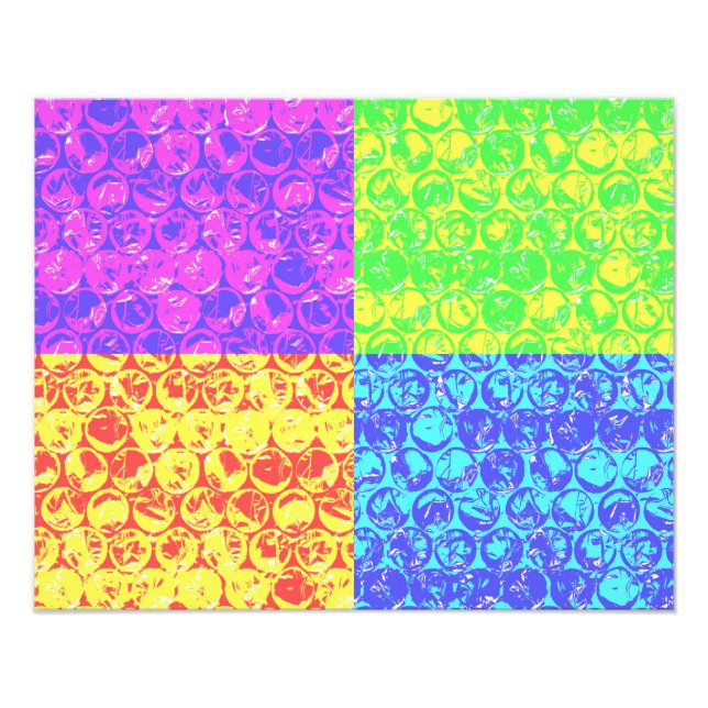 Rainbow bubble wrap pop art photo print (Front)
