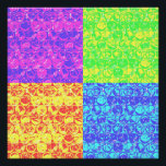 Rainbow bubble wrap pop art poster<br><div class="desc">Pop art bubble wrap pattern in rainbow colours</div>