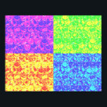 Rainbow bubble wrap pop art poster<br><div class="desc">Pop art bubble wrap pattern in rainbow colours</div>