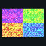 Rainbow bubble wrap pop art poster<br><div class="desc">Pop art bubble wrap pattern in rainbow colours</div>