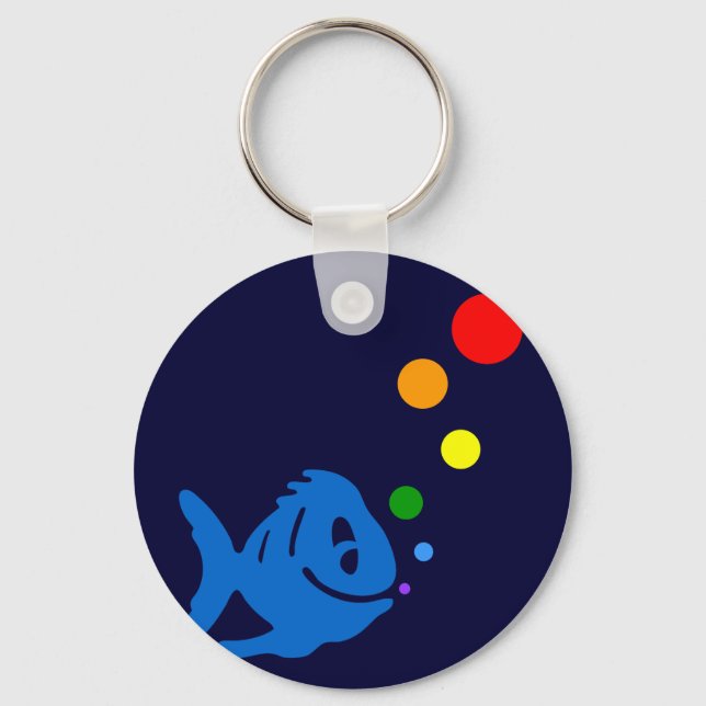 rainbow bubblefish keychain (Front)