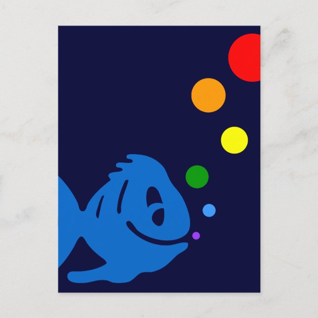 rainbow bubblefish postcard (Front)