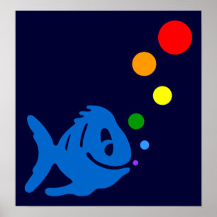 rainbow bubblefish poster