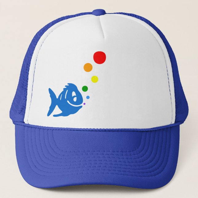 rainbow bubblefish trucker hat (Front)