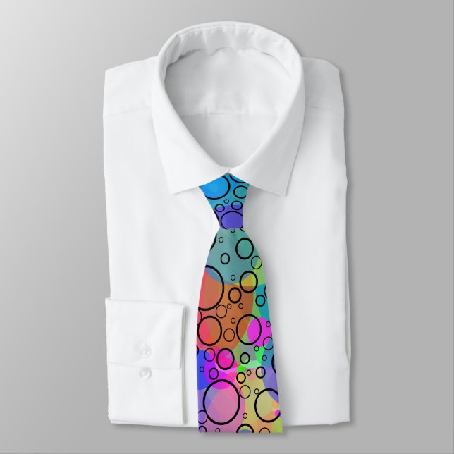 Rainbow Bubbles II  Tie (Tied)