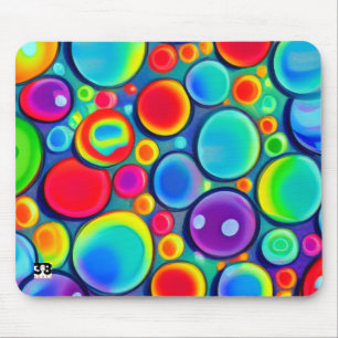 Rainbow Bubbles Mouse Pad