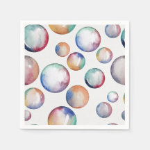 Rainbow Bubbles Napkin