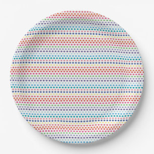 Rainbow Bubbles Paper Plate