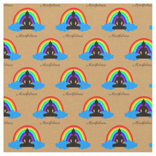 Rainbow Buddha & Mindfulness Yoga /meditation Fabric