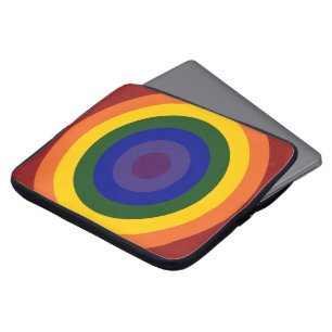Rainbow Bullseye Laptop Sleeve