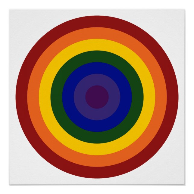 Rainbow Bullseye Poster (Front)