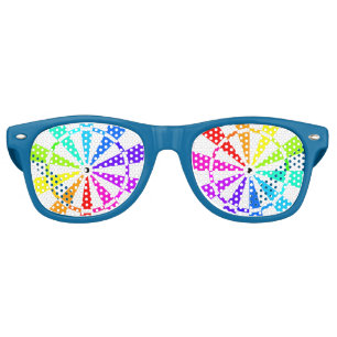 rainbow bullseye retro sunglasses