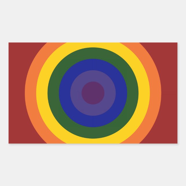 Rainbow Bullseye Sticker (Front)